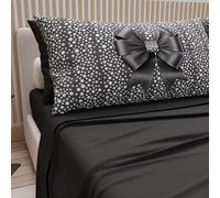 PETTI Artigiani Italiani - Lenzuola in Cotone con Federe in Stampa Digitale, Matrimoniale Maxi, Completo Lenzuolo Sopra e Sotto con Angoli, Nero, 100% Made in Italy