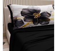 PETTI Artigiani Italiani - Lenzuola in Cotone con Federe in Stampa Digitale, Matrimoniale Maxi, Completo Lenzuolo Sopra e Sotto con Angoli, Marmo 07 Nero, 100% Made in Italy