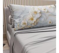 PETTI Artigiani Italiani - Lenzuola in Cotone con Federe in Stampa Digitale, Matrimoniale Maxi, Completo Lenzuolo Sopra e Sotto con Angoli, Floreale 06 1 Grigio Chiaro, 100% Made in Italy