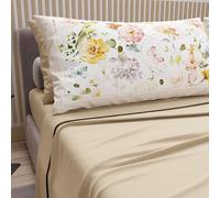 PETTI Artigiani Italiani - Lenzuola in Cotone con Federe in Stampa Digitale, Matrimoniale Maxi, Completo Lenzuolo Sopra e Sotto con Angoli, Fango, 100% Made in Italy