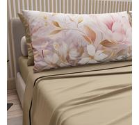 PETTI Artigiani Italiani - Lenzuola in Cotone con Federe in Stampa Digitale, Matrimoniale Maxi, Completo Lenzuolo Sopra e Sotto con Angoli, Tokyo Tortora, 100% Made in Italy