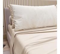 PETTI Artigiani Italiani - Lenzuola in Cotone con Federe in Stampa Digitale, Per Letto Singolo, Completo Lenzuolo Sopra e Sotto con Angoli, Panna, 100% Made in Italy