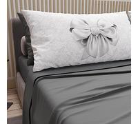 PETTI Artigiani Italiani - Lenzuola in Cotone con Federe in Stampa Digitale, Lenzuola Una Pizza e Mezza, Completo Letto Una Piazza e Mezza, Grigio Scuro, 100% Made in Italy