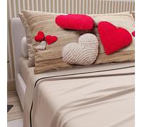 PETTI Artigiani Italiani - Lenzuola in Cotone con Federe in Stampa Digitale, Lenzuola Una Pizza e Mezza, Completo Letto Una Piazza e Mezza, Beige, 100% Made in Italy