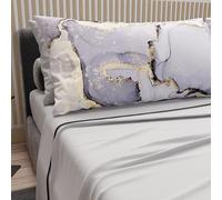 PETTI Artigiani Italiani - Lenzuola in Cotone con Federe in Stampa Digitale, Una Piazza e Mezza Francese, Completo Lenzuolo Sopra e Sotto con Angoli, Grigio, 100% Made in Italy
