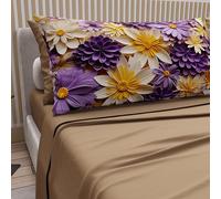 PETTI Artigiani Italiani - Lenzuola in Cotone con Federe in Stampa Digitale, Una Piazza e Mezza Francese, Completo Lenzuolo Sopra e Sotto con Angoli, Floreale 05 4 Fango, 100% Made in Italy