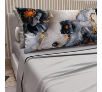 PETTI Artigiani Italiani - Lenzuola in Cotone con Federe in Stampa Digitale, Una Piazza e Mezza Francese, Completo Lenzuolo Sopra e Sotto con Angoli, Floreale 06 18 Grigio Chiaro, 100% Made in Italy
