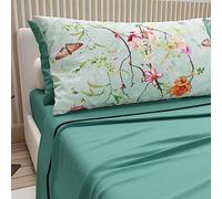 PETTI Artigiani Italiani - Lenzuola in Cotone con Federe in Stampa Digitale, Una Piazza e Mezza Francese, Completo Lenzuolo Sopra e Sotto con Angoli, Ottanio, 100% Made in Italy
