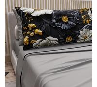 PETTI Artigiani Italiani - Lenzuola in Cotone con Federe in Stampa Digitale, Una Piazza e Mezza Francese, Completo Lenzuolo Sopra e Sotto con Angoli, Floreale 05 6 Grigio Scuro, 100% Made in Italy