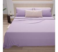 PETTI Artigiani Italiani - Lenzuola in Cotone, Lenzuola Una Piazza e Mezza, Completo Letto Una Piazza e Mezza, Lilla, 100% Made in Italy