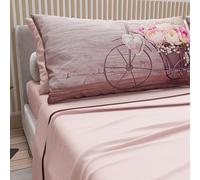 PETTI Artigiani Italiani - Lenzuola Matrimoniali Cotone con Federe in Stampa Digitale, Lenzuolo Completo Letto Matrimoniale Maxi Fantasia 337 Cipria Chiaro, 100% Made in Italy