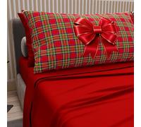 PETTI Artigiani Italiani - Lenzuola Matrimoniali in Cotone con Federe in Stampa Digitale, Per Letto Matrimoniale, Completo Lenzuolo Sopra e Sotto con Angoli, Rosso, 100% Made in Italy