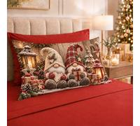 PETTI Artigiani Italiani - Lenzuola Natalizie in Cotone, Completo Letto con Federe in Stampa Digitale Gnomo 05 Rosso, Matrimoniale