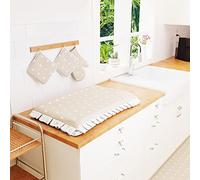 PETTI Artigiani Italiani - Presine Cucina, Set di Due Presine in Cotone Cuoricini Beige, 100% Made in Italy