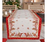 PETTI Artigiani Italiani - Runner da Tavola Natalizio, Runner Natalizio, Runner Cucina 140x40 cm, Runner Natalizo Elegante Circus, 100% Made in Italy