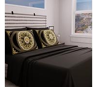 PETTI Artigiani Italiani - Set Completo Letto, Lenzuola Matrimoniali, Lenzuola Barocco Ovale, Completo Letto Matrimoniale, Stampa solo su Federe 100% Made in Italy