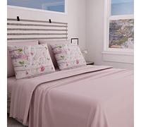 PETTI Artigiani Italiani - Set Completo Letto, Lenzuola Matrimoniali, Lenzuola Love Fiori, Completo Letto Matrimoniale, Stampa solo su Federe 100% Made in Italy