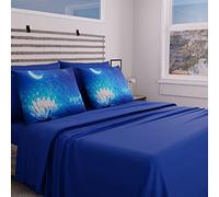 PETTI Artigiani Italiani - Set Completo Letto, Lenzuola Matrimoniali, Lenzuola Ninfea, Completo Letto Matrimoniale, Stampa solo su Federe 100% Made in Italy