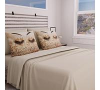 PETTI Artigiani Italiani - Set Completo Letto, Lenzuola Matrimoniali, Lenzuola Occhi Rose Gold, Completo Letto Matrimoniale, Stampa solo su Federe 100% Made in Italy