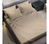 PETTI Artigiani Italiani - Set Completo Letto, Lenzuola Una Piazza e Mezza, Lenzuola Crema, Completo Letto Una Piazza e Mezza, 100% Cotone Fibra Naturale Made in Italy