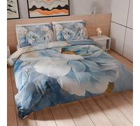 PETTI Artigiani Italiani - Set Copripiumino Matrimoniale 230x220 cm (2 Federe 75x50 cm Incluse), Parure Copripiumino Microfibra con Stampa Digitale Floreale 25 13 - Made in Italy