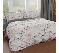 PETTI Artigiani Italiani - Set Copripiumino Matrimoniale 240x220 cm (2 Federe 50x80 cm Incluse), Parure Copripiumino Microfibra con Stampa Digitale Floreale 17 00 - Made in Italy