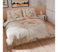 PETTI Artigiani Italiani - Set Copripiumino Matrimoniale 240x220 cm (2 Federe 50x80 cm Incluse), Parure Copripiumino Microfibra con Stampa Digitale Floreale 25 40 - Made in Italy