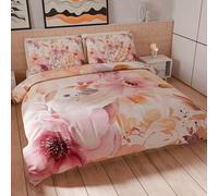 PETTI Artigiani Italiani - Set Copripiumino Matrimoniale 240x220 cm (2 Federe 50x80 cm Incluse), Parure Copripiumino Microfibra con Stampa Digitale Floreale 25 2 - Made in Italy