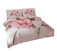 PETTI Artigiani Italiani - Set Copripiumino Matrimoniale 250x200 cm (2 Federe 50x80 cm Incluse), Parure Copripiumino Morbida Microfibra con Stampa Digitale - Made in Italy - Country Chic