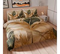 PETTI Artigiani Italiani - Set Copripiumino Matrimoniale 250x200 cm (2 Federe 50x80 cm Incluse), Parure Copripiumino Morbida Microfibra con Stampa Digitale Floreale 04 302 - Made in Italy