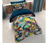 PETTI Artigiani Italiani - Set Copripiumino Matrimoniale 260x240 cm (2 Federe 80x50 cm Incluse), Copripiumino in Microfibra per la Cameretta Bambino e Bambina, in Stampa Digitale