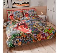 PETTI Artigiani Italiani - Set Copripiumino Matrimoniale Maxi 240x220 cm (2 Federe 80x80 cm Incluse), Parure Copripiumino Microfibra con Stampa Digitale Murales - Made in Italy