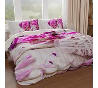 PETTI Artigiani Italiani - Set Copripiumino Matrimoniale Maxi 260x220 cm (2 Federe 75x50 cm Incluse), Parure Copripiumino Microfibra con Stampa Digitale Spring - Made in Italy