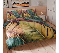 PETTI Artigiani Italiani - Set Copripiumino Matrimoniale Maxi 260x240 cm (2 Federe 50x80 cm Incluse), Parure Copripiumino Microfibra con Stampa Digitale Floreale 04 199 - Made in Italy