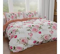 PETTI Artigiani Italiani - Set Copripiumino Matrimoniale Maxi 260x240 cm (2 Federe 50x80 cm Incluse), Parure Copripiumino Microfibra con Stampa Digitale Floreale 20 00 - Made in Italy