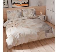 PETTI Artigiani Italiani - Set Copripiumino Matrimoniale Maxi 260x240 cm (2 Federe 63x63 cm Incluse), Parure Copripiumino Microfibra con Stampa Digitale Floreale 25 25 - Made in Italy