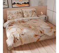 PETTI Artigiani Italiani - Set Copripiumino Matrimoniale Maxi 260x240 cm (2 Federe 63x63 cm Incluse), Parure Copripiumino Microfibra con Stampa Digitale Floreale 25 12 - Made in Italy