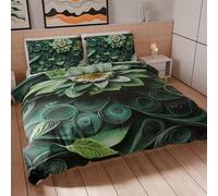 PETTI Artigiani Italiani - Set Copripiumino Matrimoniale Maxi 260x240 cm (2 Federe 63x63 cm Incluse), Parure Copripiumino Microfibra con Stampa Digitale Floreale 05 22 - Made in Italy