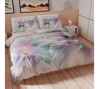 PETTI Artigiani Italiani - Set Copripiumino Matrimoniale Maxi 260x240 cm (2 Federe 63x63 cm Incluse), Parure Copripiumino Microfibra con Stampa Digitale Floreale 04 159 - Made in Italy