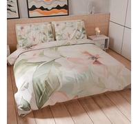 PETTI Artigiani Italiani - Set Copripiumino Matrimoniale Maxi 260x240 cm (2 Federe 63x63 cm Incluse), Parure Copripiumino Microfibra con Stampa Digitale Floreale 04 143 - Made in Italy