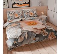 PETTI Artigiani Italiani - Set Copripiumino Singolo 135x200 cm (1 Federa 75x50 cm Inclusa), Parure Copripiumino Microfibra con Stampa Digitale Floreale 05 20 - Made in Italy