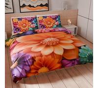 PETTI Artigiani Italiani - Set Copripiumino Singolo 135x200 cm (1 Federa 75x50 cm Inclusa), Parure Copripiumino Microfibra con Stampa Digitale Floreale 05 12 - Made in Italy