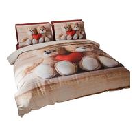 PETTI Artigiani Italiani - Set Copripiumino Singolo 135x200 cm (1 Federa 80x80 cm Inclusa), Parure Copripiumino Microfibra con Stampa Digitale Dolcezza - Made in Italy