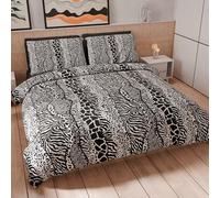 PETTI Artigiani Italiani - Set Copripiumino Singolo Maxi 155x220 cm (1 Federa 80x80 cm Inclusa), Parure Copripiumino Microfibra con Stampa Digitale Animalier 05 - Made in Italy
