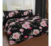 PETTI Artigiani Italiani - Set Copripiumino Una Piazza e Mezza 200x200 cm (1 Federa 50x80 cm Inclusa), Parure Copripiumino Morbida Microfibra con Stampa Digitale Floreale 20 01 - Made in Italy