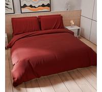PETTI Artigiani Italiani - Set Copripiumino Una piazza e mezza 200x200 cm (1 Federa 50x80 cm Inclusa), Parure Copripiumino Morbida Microfibra Tinta Unita Bordeaux
