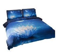 PETTI Artigiani Italiani - Set Copripiumino Una piazza e mezza 200x200 cm (1 Federa 50x80 cm Inclusa), Parure Copripiumino Morbida Microfibra con Stampa Digitale - Made in Italy - Notte Stellata