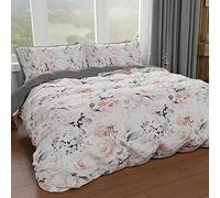 PETTI Artigiani Italiani - Set Copripiumino Una Piazza e Mezza 200x200 cm (1 Federa 50x80 cm Inclusa), Parure Copripiumino Morbida Microfibra con Stampa Digitale Floreale 17 00 - Made in Italy