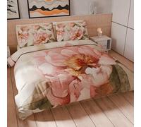 PETTI Artigiani Italiani - Set Copripiumino Piazza e Mezza 200x200cm Microfibra Floreale