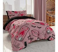 PETTI Artigiani Italiani - Set Copripiumino Una piazza e mezza 200x200 cm (2 Federe 80x80 cm Incluse), Copripiumino in Microfibra per la Cameretta Bambino e Bambina, in Stampa Digitale